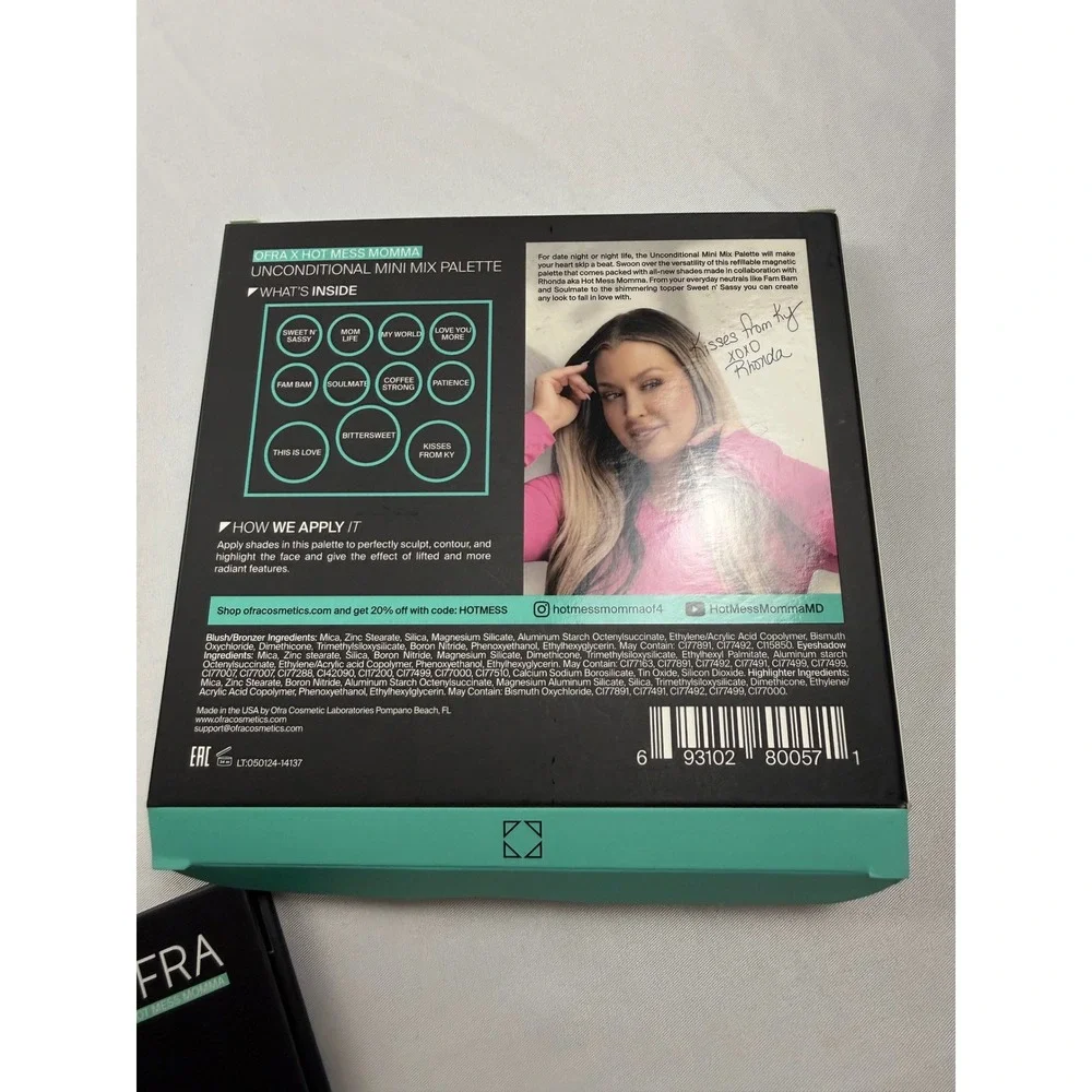 OFRA x Hot Mess Momma Unconditional Mini Mix Palette Eyeshadow Blush Highlighter